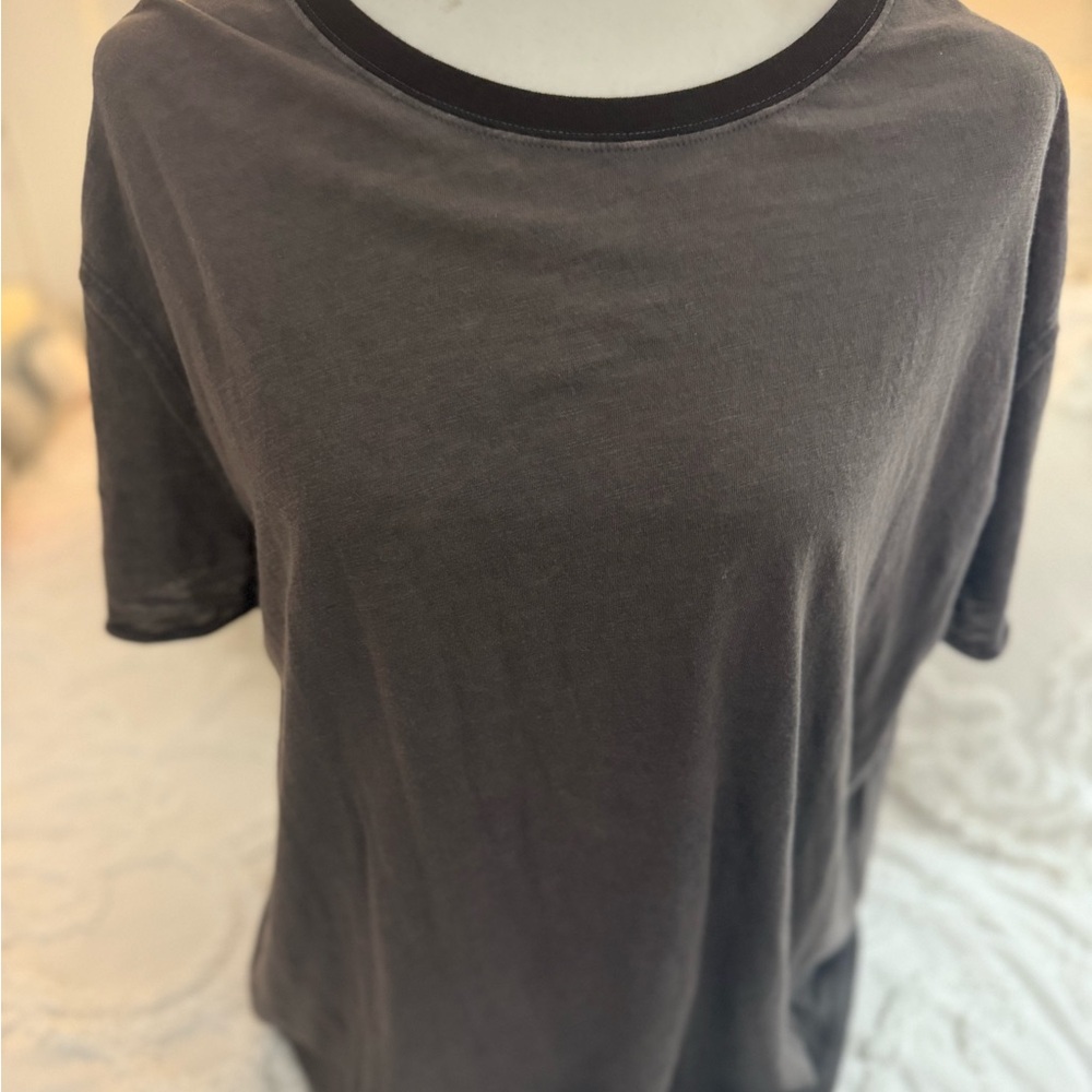 We The Free Short Sleeve Tee in Charcoal with Black Trim